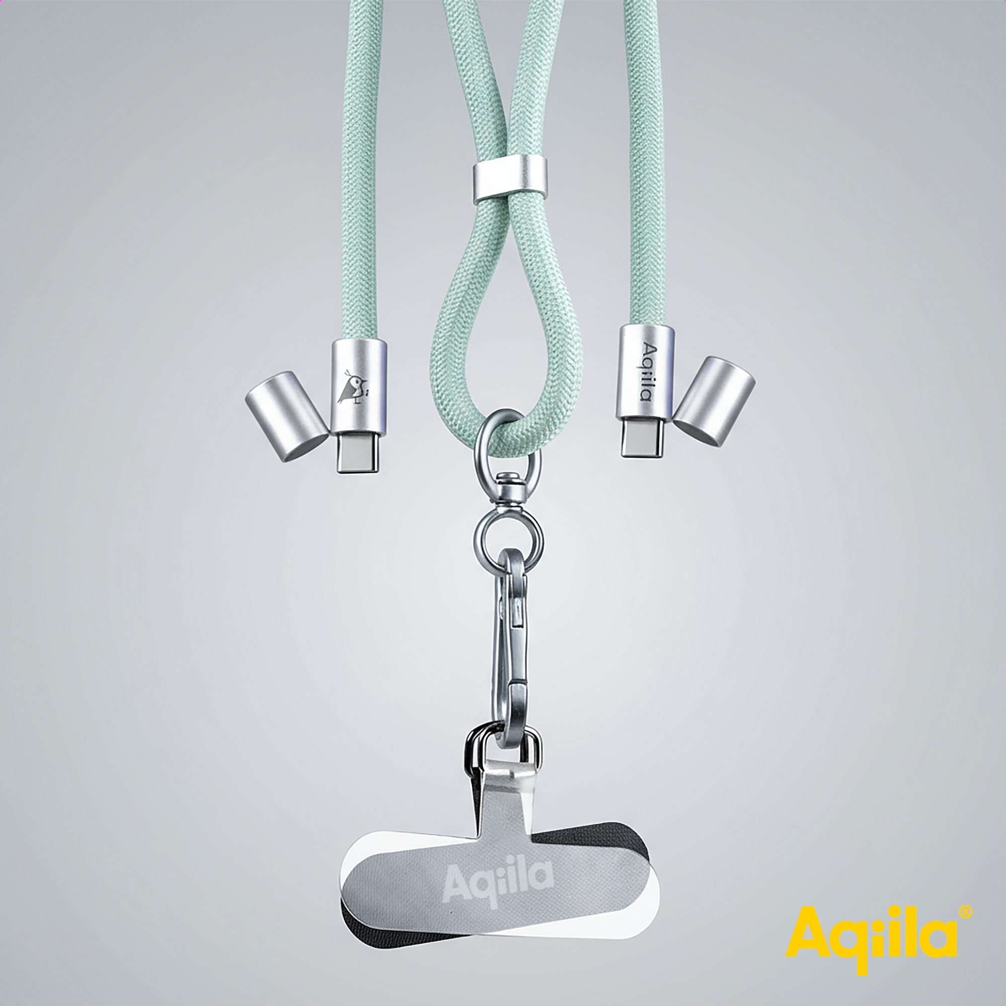 aqiila-lanyard-power-cable-usb-c-ladekabel-umh-ngeband-gr-n image 5