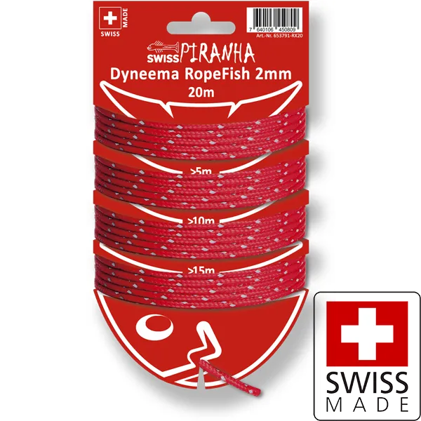 swiss-piranha-dyneema-ropefish-abspannseil-20-m-2-mm-rot-reflektierend image 1