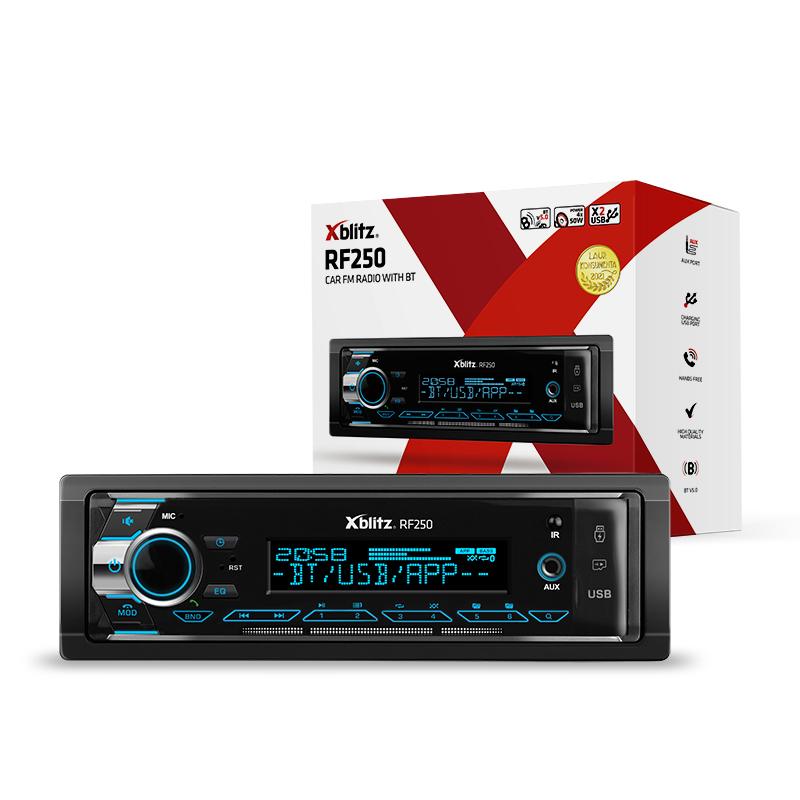 xblitz-rf250-autoradio-1-din-4x50w-mit-usb-aux-microsd image 4