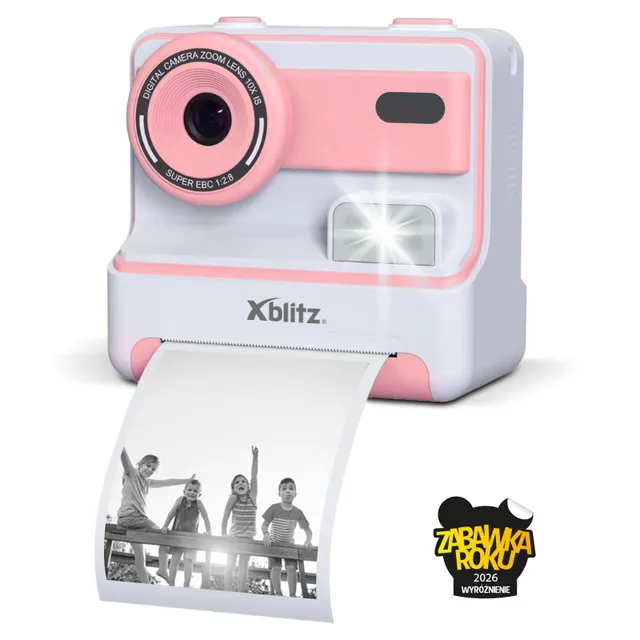 xblitz-flash-pink-kinder-sofortbildkamera-mit-thermodrucker image 1