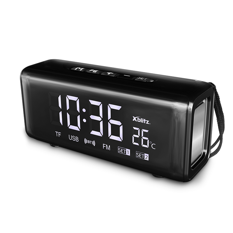 xblitz-master-one-bluetooth-lautsprecher-mit-fm-radio-und-uhr image 1