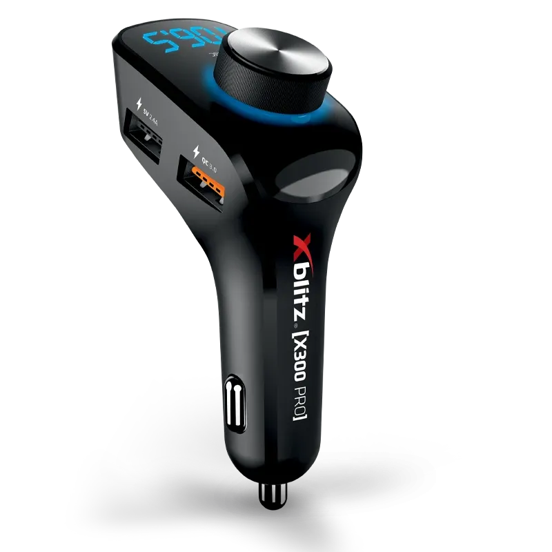 xblitz-x300-pro-fm-transmitter-freisprecheinrichtung-mit-bluetooth-und-3x-usb image 1