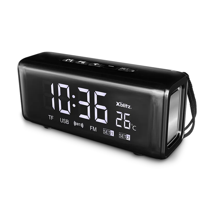 xblitz-master-one-bluetooth-lautsprecher-mit-fm-radio-und-uhr image 1