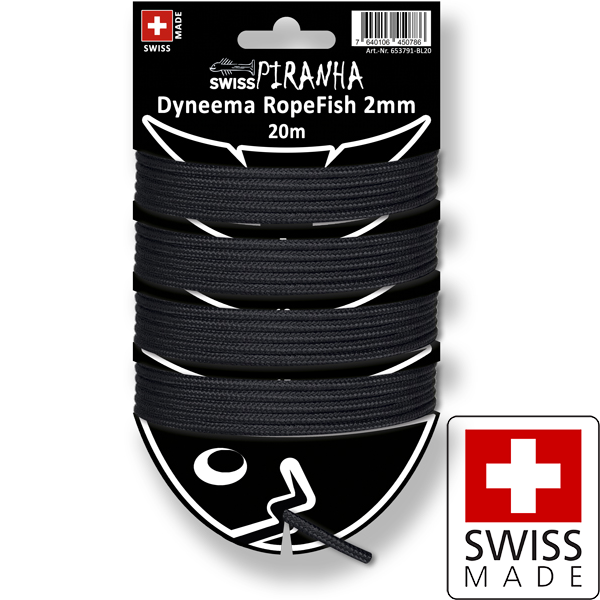 swiss-piranha-dyneema-ropefish-20m-2mm-schwarz-165kg-rei-fest image 2
