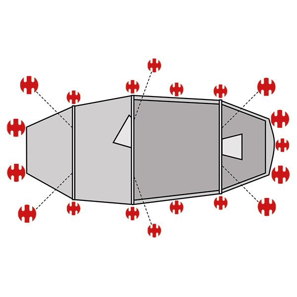 swiss-piranha-ultralight-peg-set-f-r-helsport-lofoten-pro-camp-4-zeltheringe-set image 1