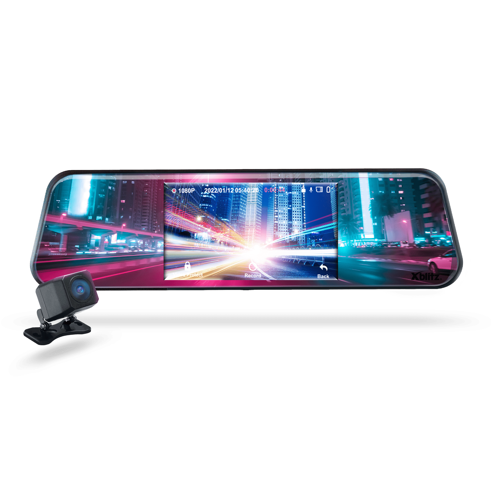 xblitz-mirror-hq-spiegel-dashcam-mit-touch-und-r-ckkamera image 1