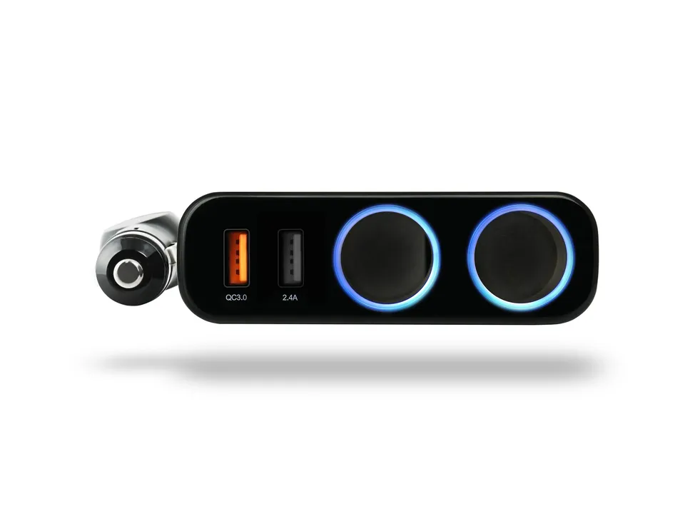 xblitz-r2-quick-charge-kfz-verteiler-2x-usb-2x-zigarettenanz-nder-qc-3-0 image 1
