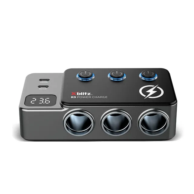xblitz-r9-power-charge-auto-verteiler-mit-pd-35w-und-qc-3-0 image 1