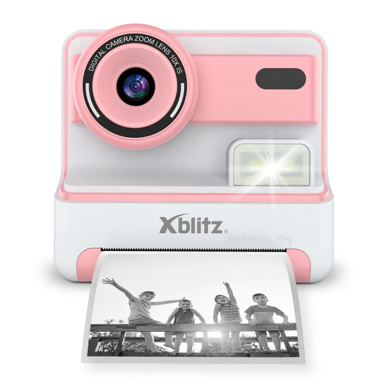 xblitz-flash-pink-kinder-sofortbildkamera-mit-thermodrucker image 4