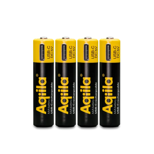 aqiila-aaa-usb-c-akku-1-5v-600mah-4er-pack-mit-ladekabel-und-case image 1