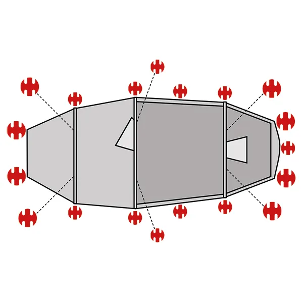 swiss-piranha-ultralight-peg-set-f-r-helsport-lofoten-pro-camp-4-zeltheringe-set image 1