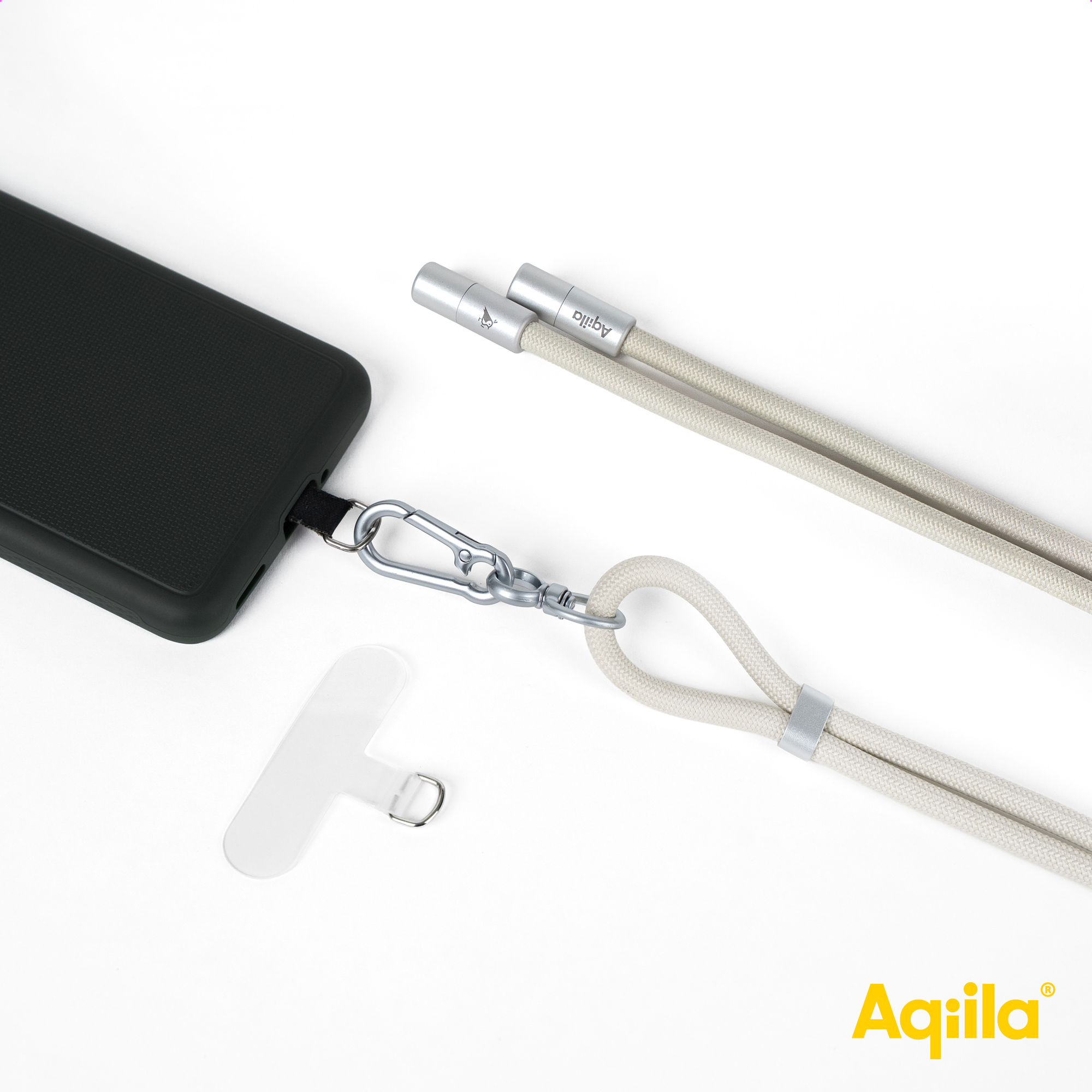 aqiila-lanyard-power-cable-usb-c-ladekabel-umh-ngeband-sand image 7