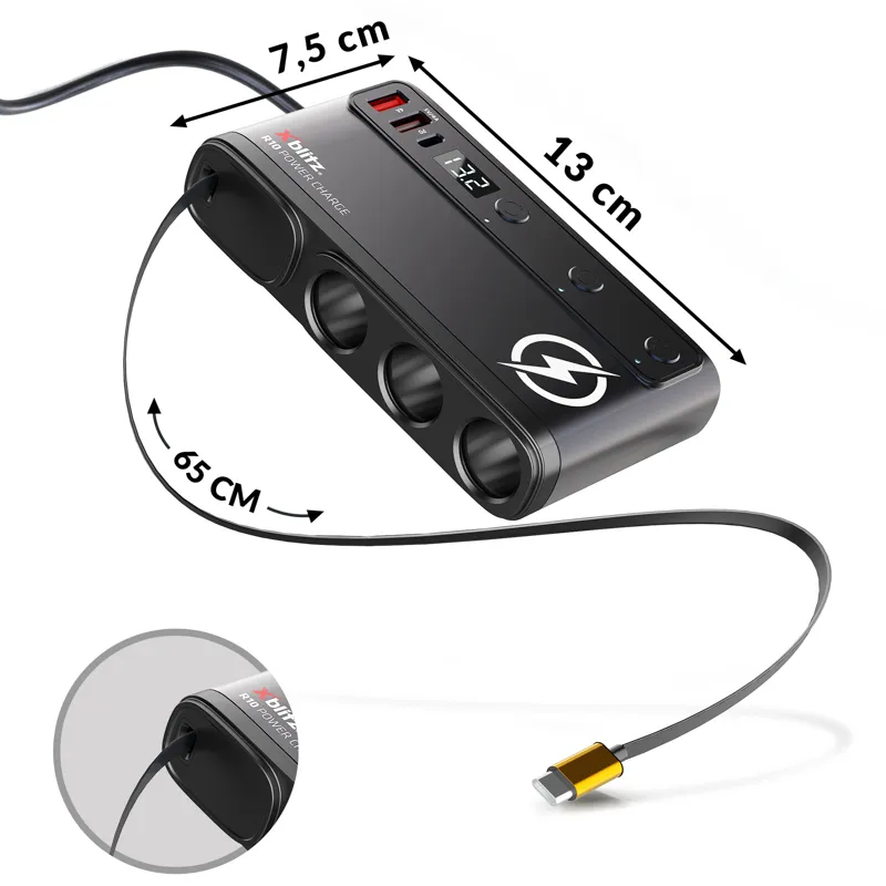 xblitz-r10-power-charge-auto-verteiler-mit-quick-charge-3-0-und-pd-45w image 3